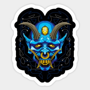 oni mask Sticker